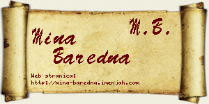 Mina Baredna vizit kartica